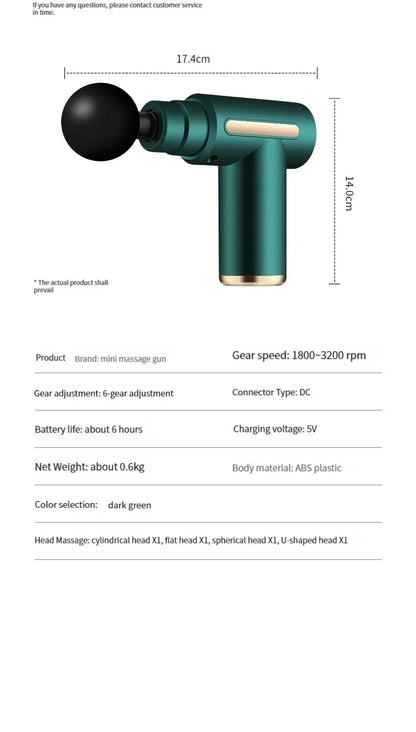 Pistola de masajes de relajacion con vibracion electrica