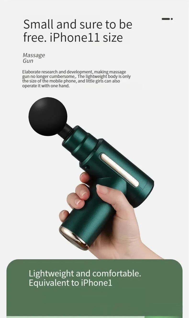 Pistola de masajes de relajacion con vibracion electrica